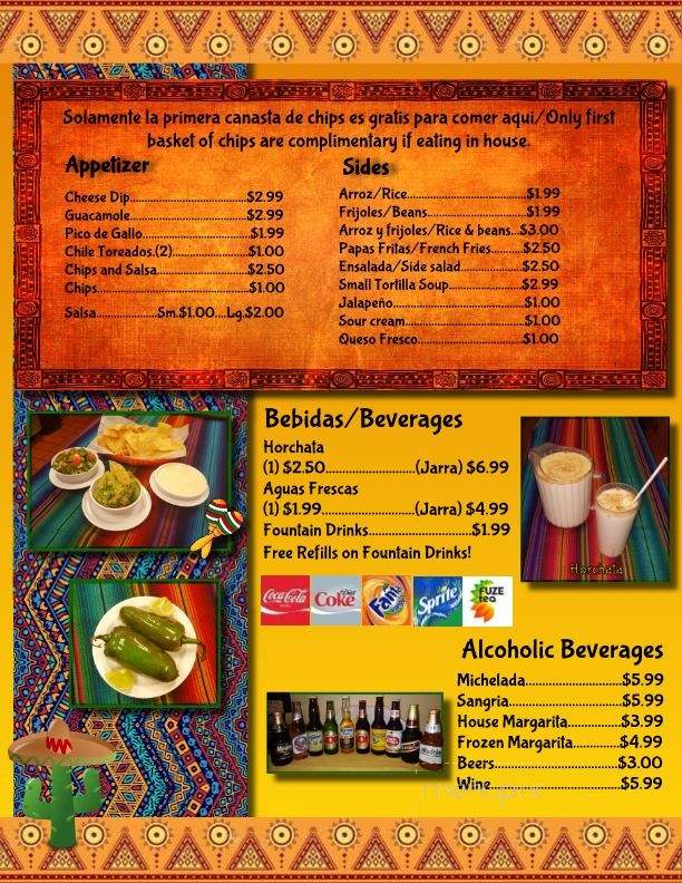 El Texano - Palm Harbor, FL menu_pic