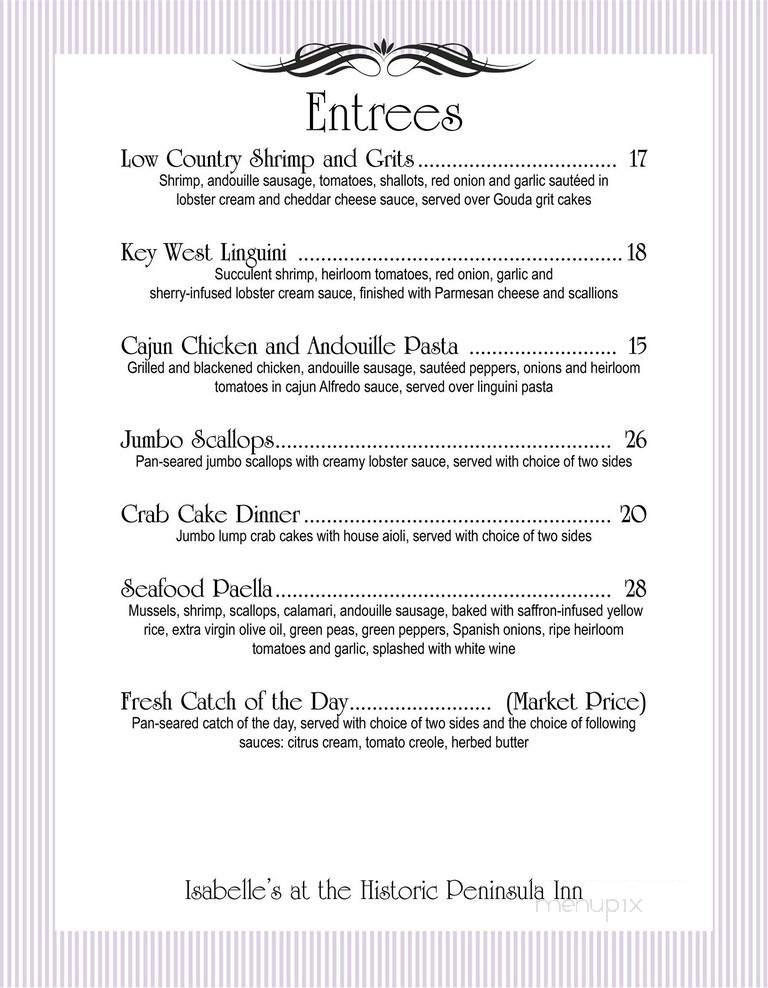 Isabelle's - Gulfport, FL menu_pic