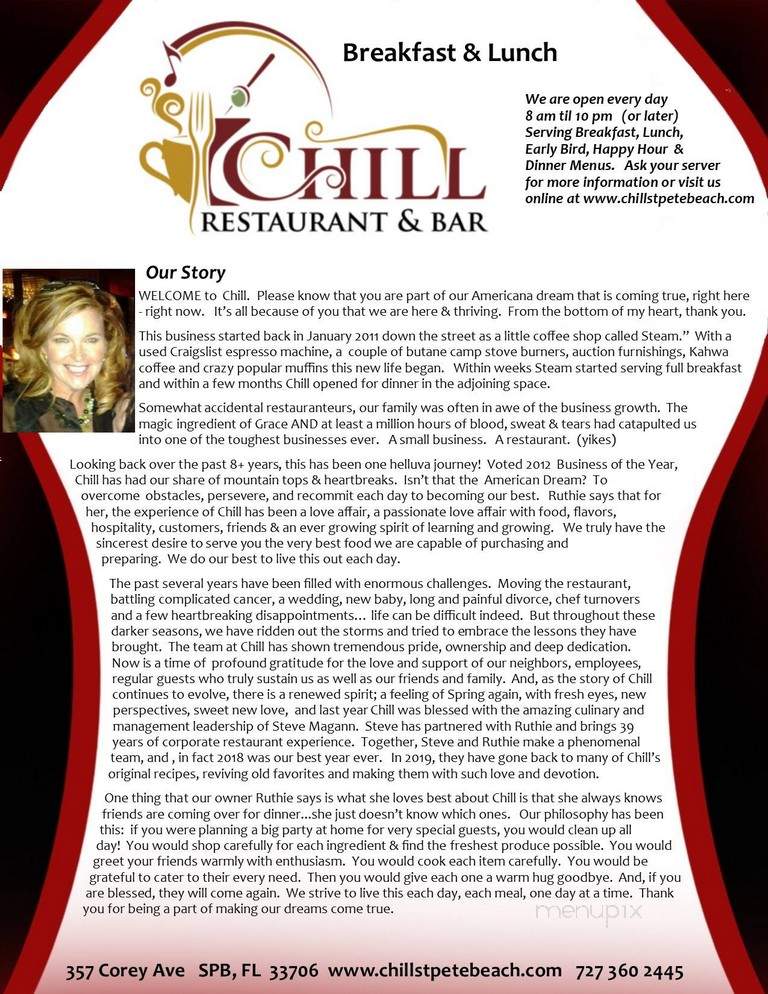 Chill Restaurant & Bar - Saint Pete Beach, FL