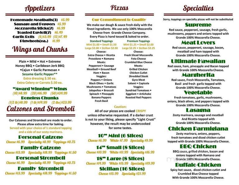A Slice Of New York - St Pete Beach, FL menu_pic