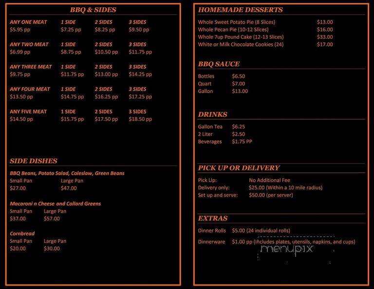 Jazzy's BBQ - Clearwater, FL menu_pic