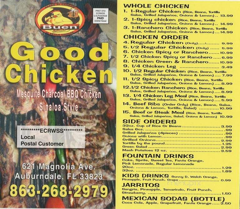 Buen Pollo - Auburndale, FL menu_pic