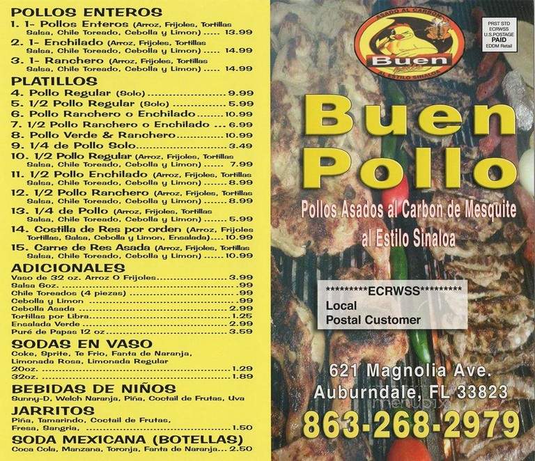 Buen Pollo - Auburndale, FL menu_pic