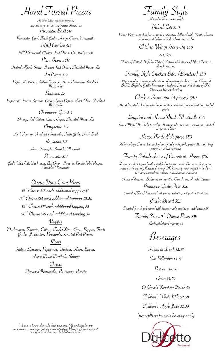 Dulcetto - Champions Gate, FL menu_pic