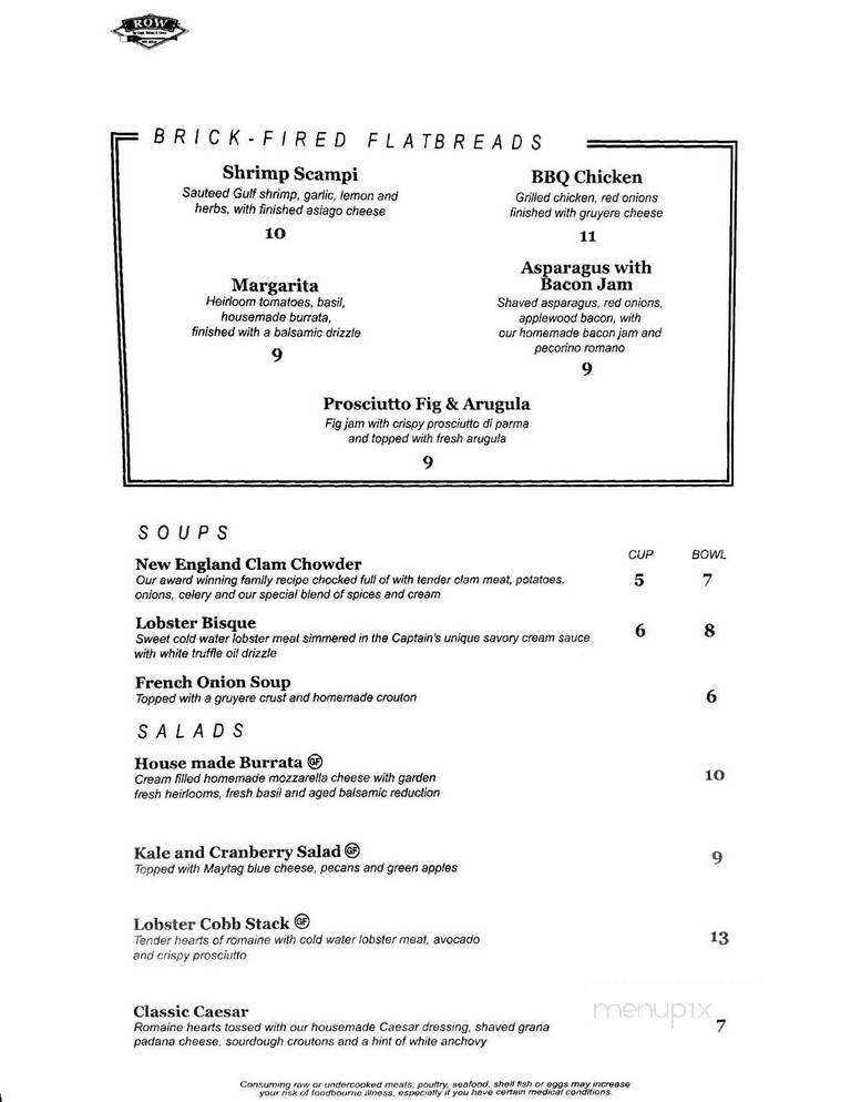 ROW By Capt. Brien & Crew - Naples, FL menu_pic