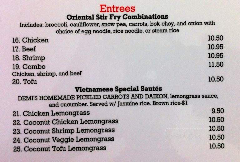 Demi's Noodle House - Palmetto, FL menu_pic