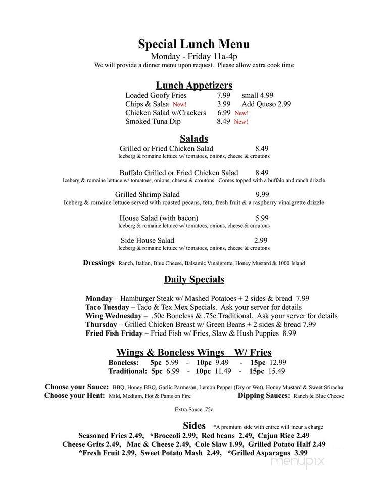 Neighborhood Grill & Catering - Clanton, AL menu_pic