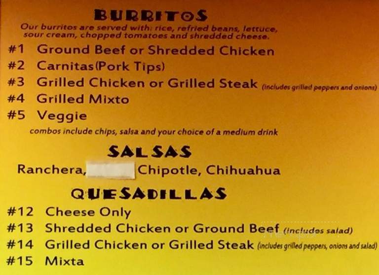 Burritos Fresh Mexican Grill - Clarksville, TN menu_pic