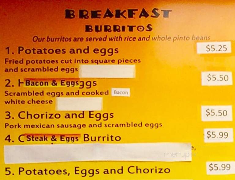Burritos Fresh Mexican Grill - Clarksville, TN menu_pic