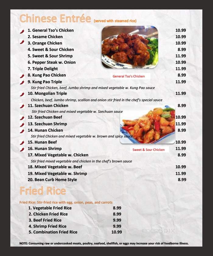 LJ Asian Cuisine - Nashville, TN menu_pic