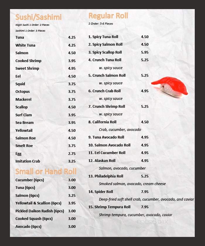 LJ Asian Cuisine - Nashville, TN menu_pic