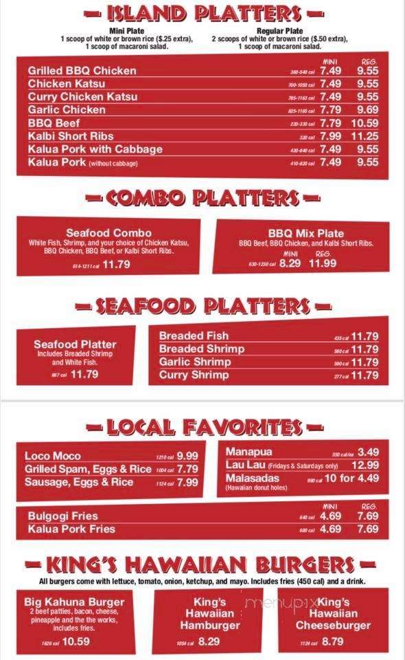 L&L Hawaiian Grill Nashville - Franklin, TN menu_pic