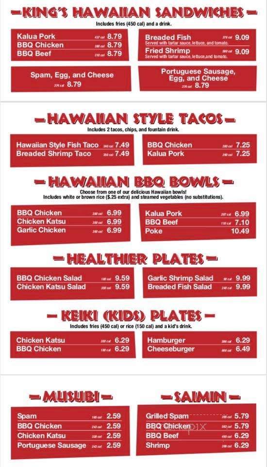 L&L Hawaiian Grill Nashville - Franklin, TN menu_pic