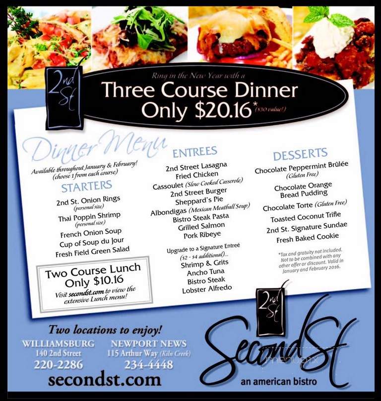 Second Street American Bistro - Newport News, VA