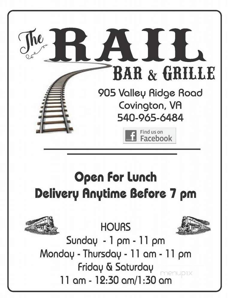 The Rail Bar & Grille - Covington, VA