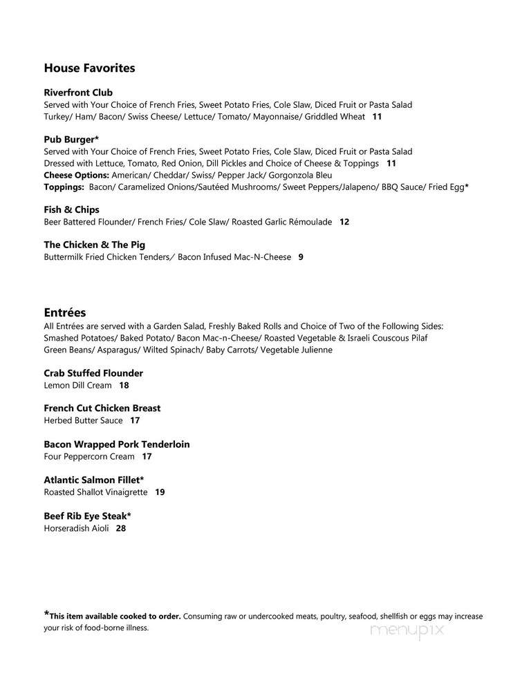 Cristoph's on the Water - New Bern, NC menu_pic