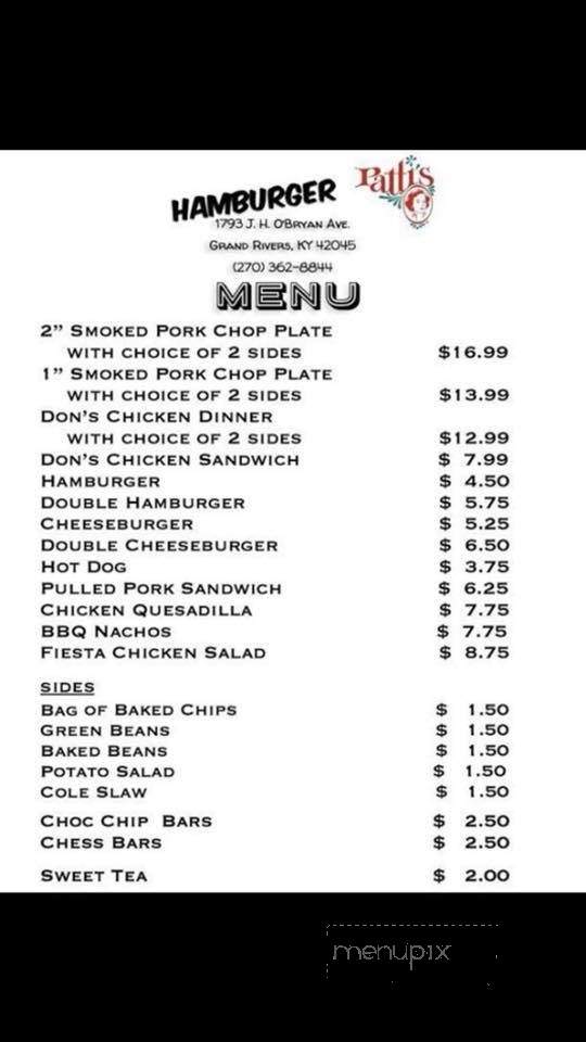 Patti's 1880's Settlement - Grand Rivers, KY menu_pic