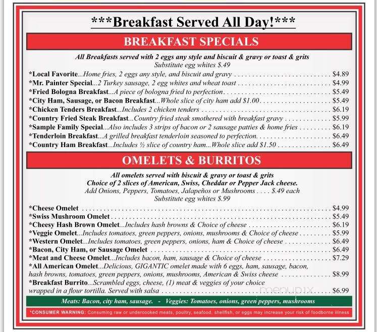 Sample's Family Restaurant - Estill Springs, TN menu_pic