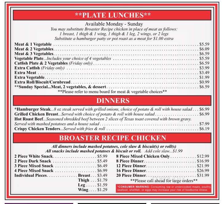 Sample's Family Restaurant - Estill Springs, TN menu_pic