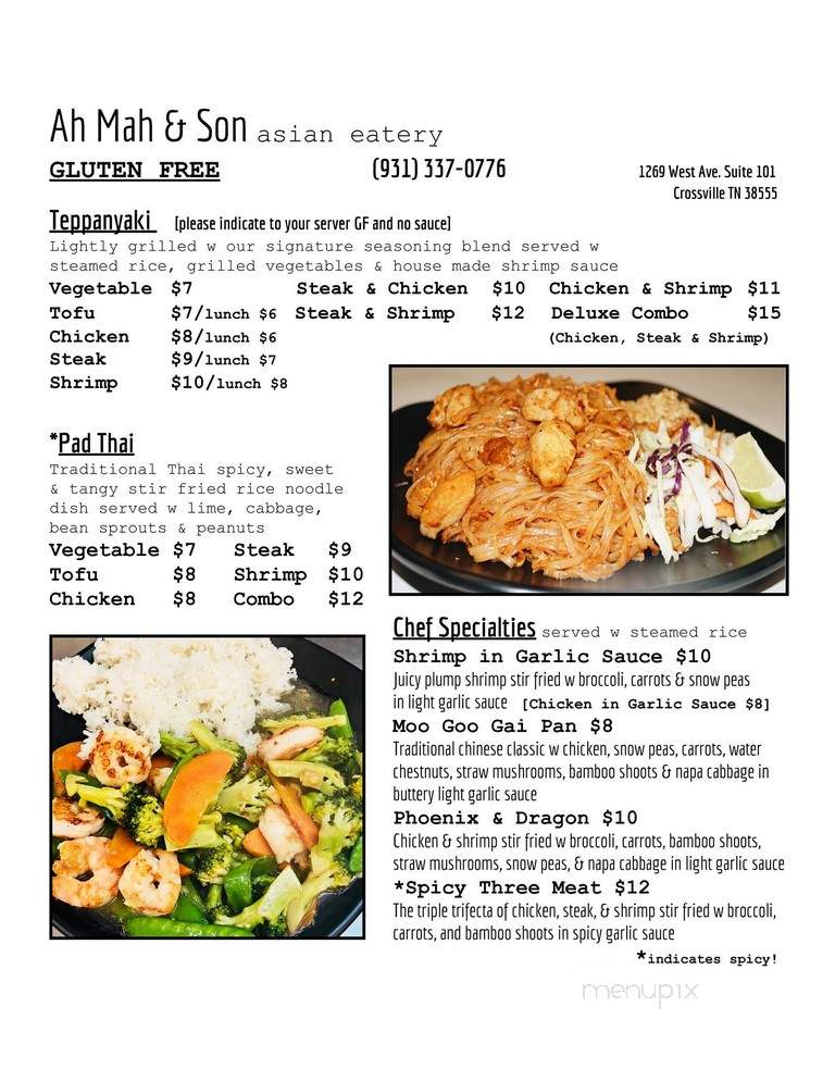 Golden Chopsticks - Crossville, TN menu_pic