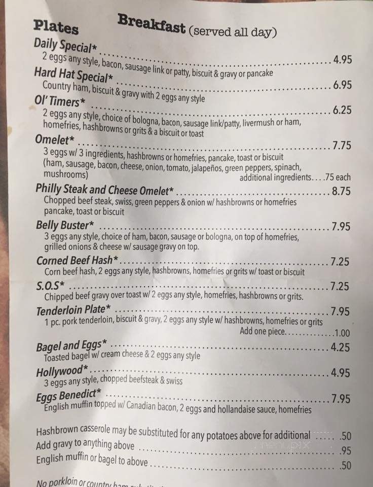 Hillbilly Grill - West Jefferson, NC menu_pic