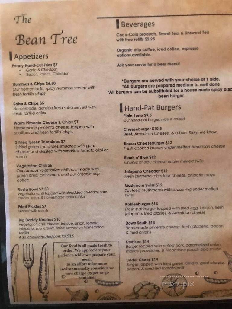 The Beantrees Cafe' - Hartford, TN menu_pic