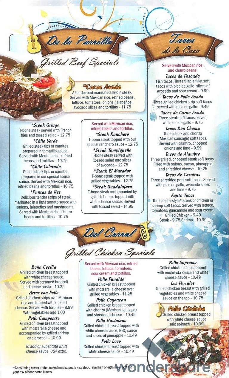 Cielito Lindo - Pigeon Forge, TN menu_pic