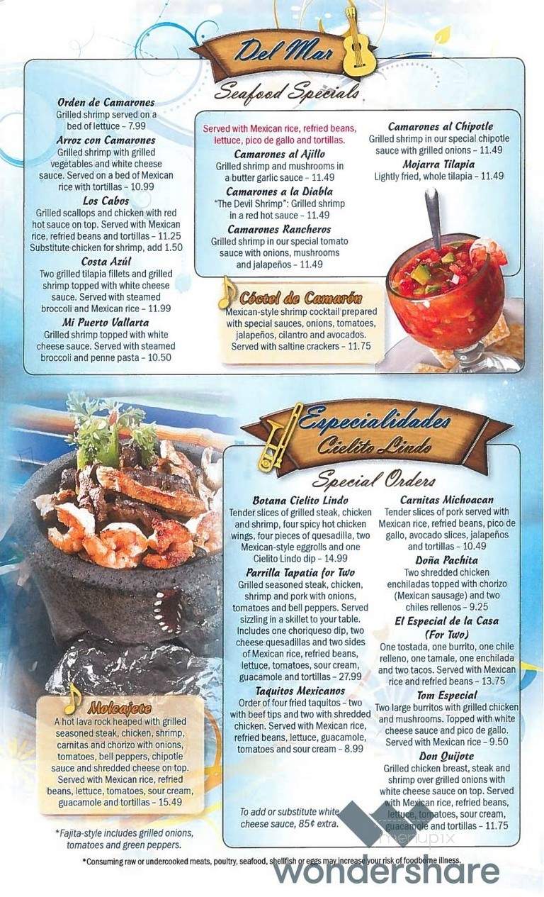 Cielito Lindo - Pigeon Forge, TN menu_pic
