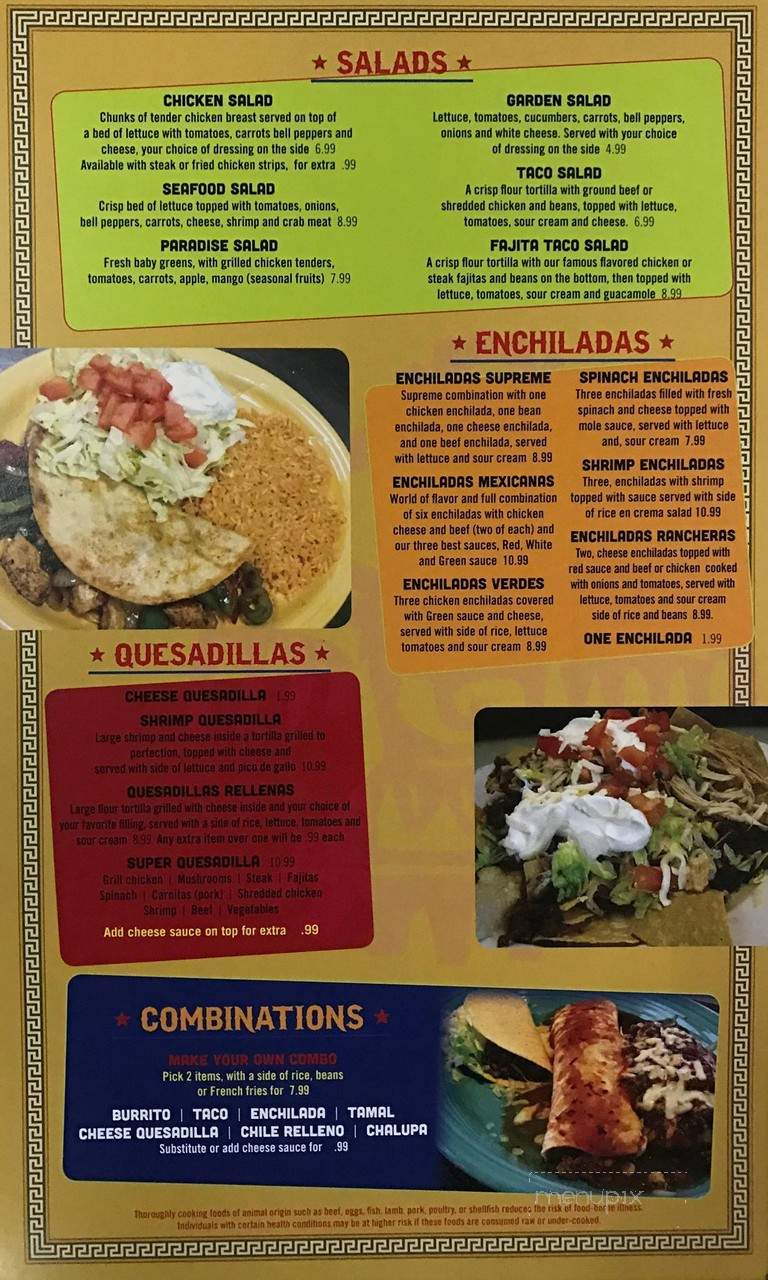 El Palenque - Williamsburg, KY menu_pic