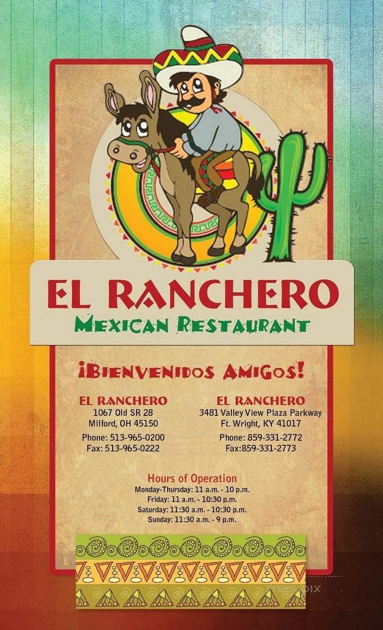 El Ranchero - Fort Wright, KY menu_pic