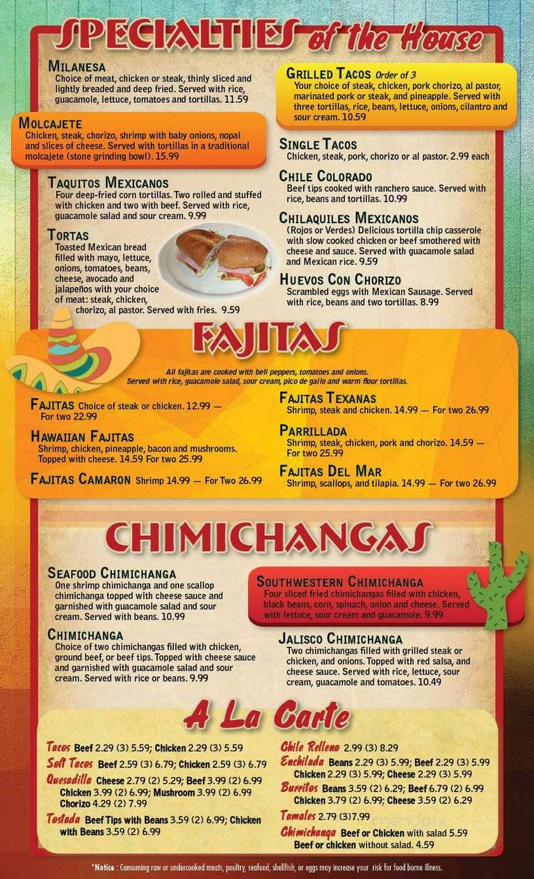 El Ranchero - Fort Wright, KY menu_pic