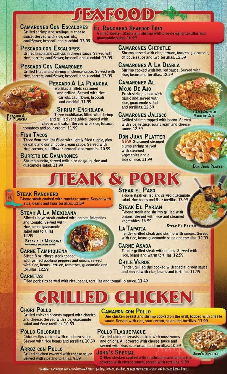 El Ranchero - Fort Wright, KY menu_pic