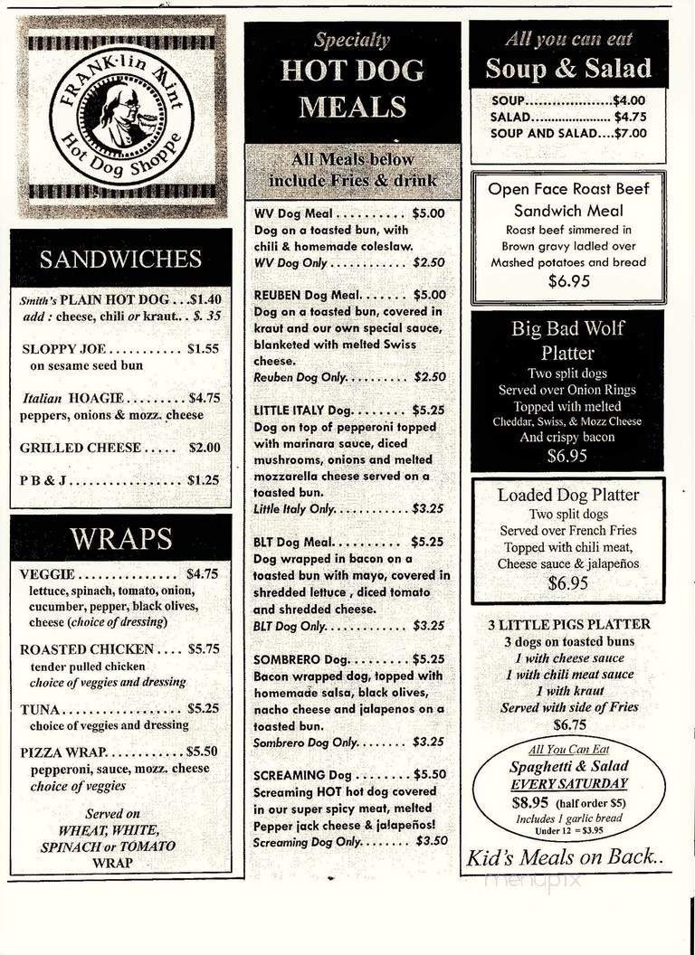 Franklin Mint - Conneaut, OH menu_pic