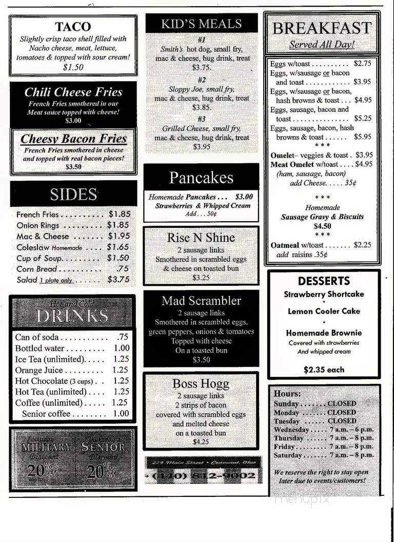 Franklin Mint - Conneaut, OH menu_pic