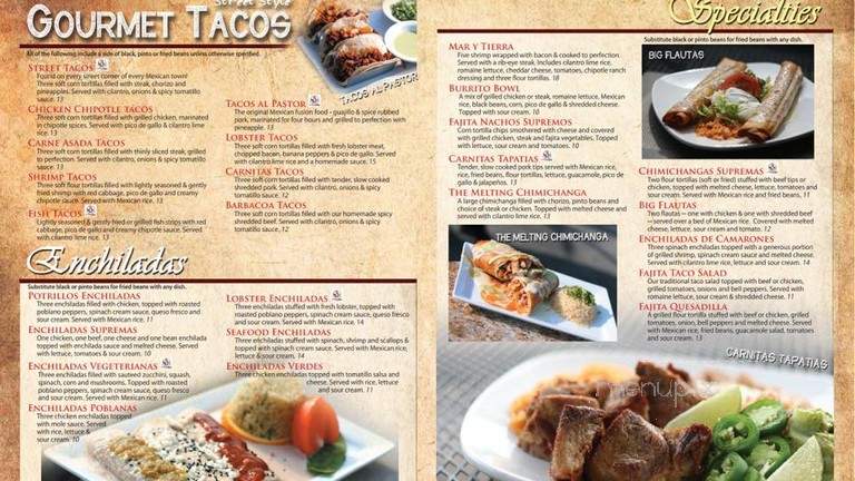 Tres Potrillos - Medina, OH menu_pic
