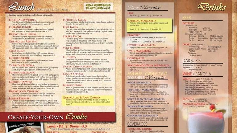 Tres Potrillos - Medina, OH menu_pic