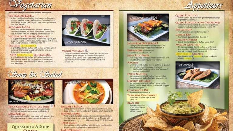 Tres Potrillos - Medina, OH menu_pic