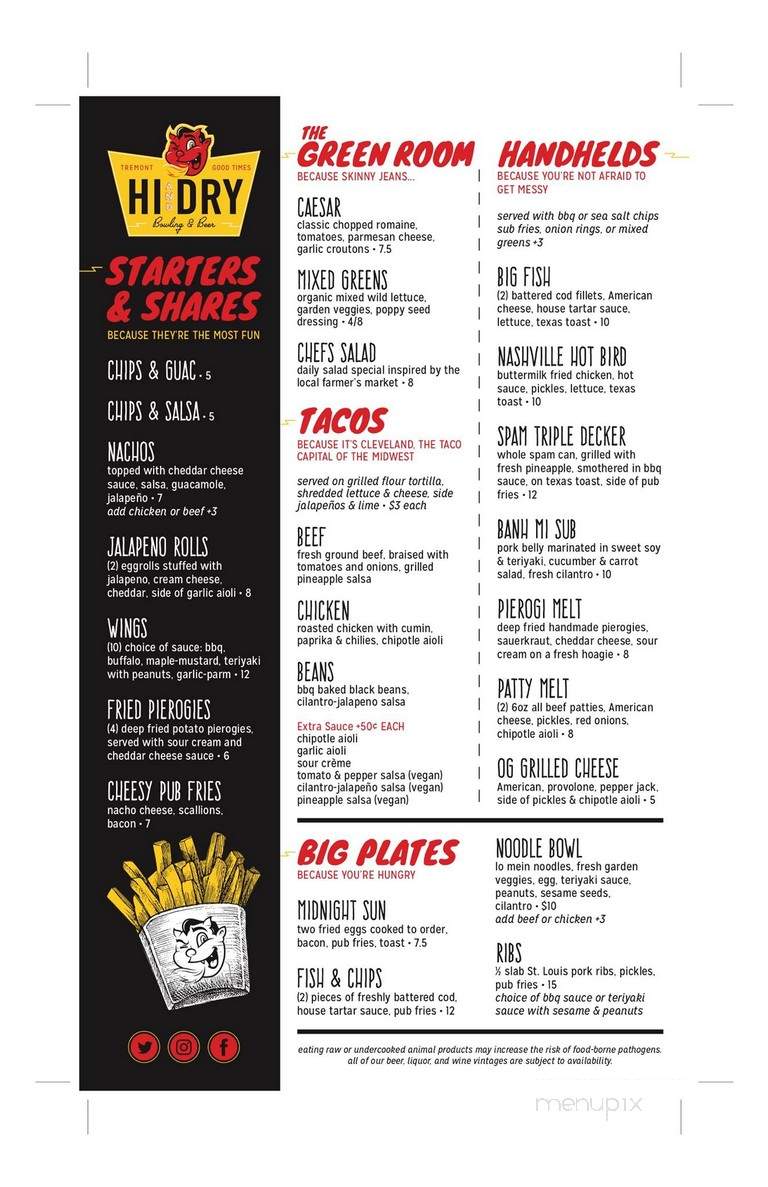 T.B. Hot Dogs & Hoagies - Cleveland, OH menu_pic