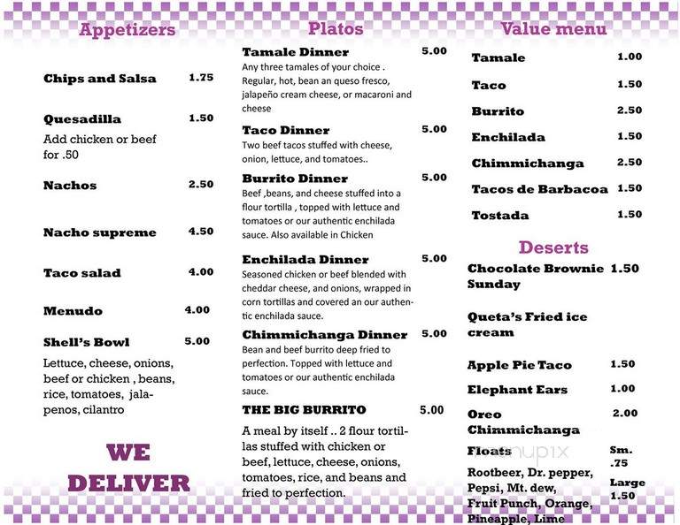Queta's Kitchen - Bowling Green, OH menu_pic