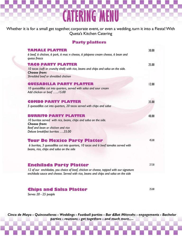Queta's Kitchen - Bowling Green, OH menu_pic
