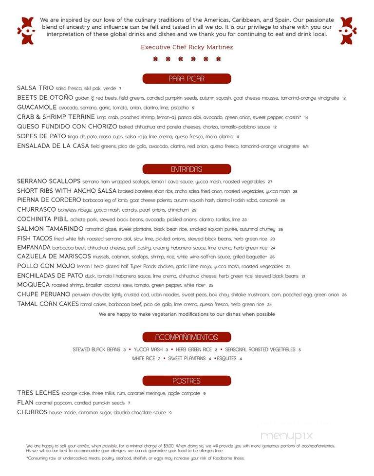 Delicia - Indianapolis, IN menu_pic