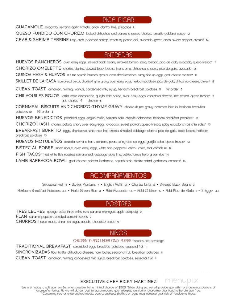 Delicia - Indianapolis, IN menu_pic