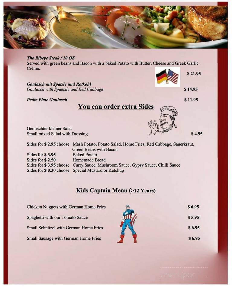 Joe's German Restaurant - Sulphur Springs, TX menu_pic