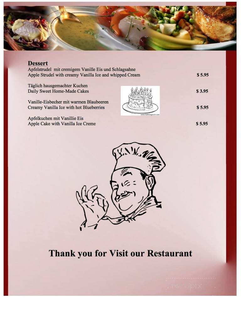 Joe's German Restaurant - Sulphur Springs, TX menu_pic