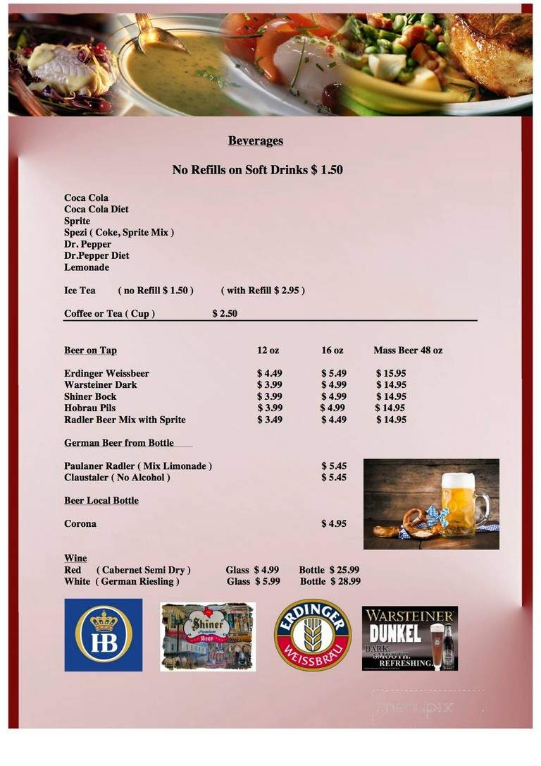 Joe's German Restaurant - Sulphur Springs, TX menu_pic