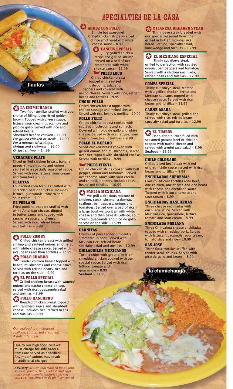El Reparo X-Press - Rushville, IN menu_pic