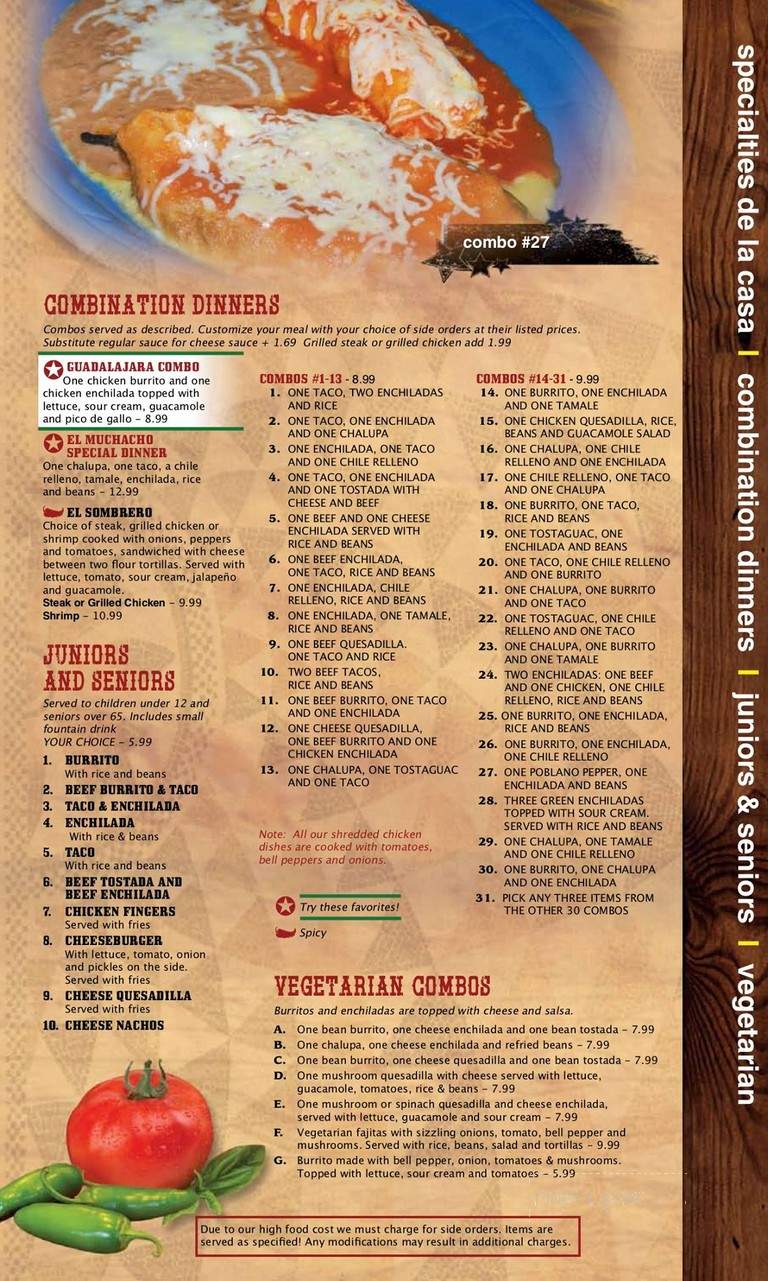 El Reparo X-Press - Rushville, IN menu_pic