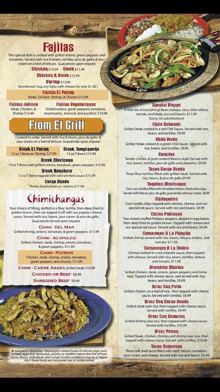 Don Chico's Mexican Grill - Kendallville, IN menu_pic