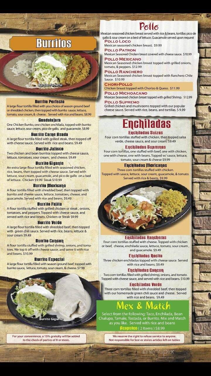 Don Chico's Mexican Grill - Kendallville, IN menu_pic