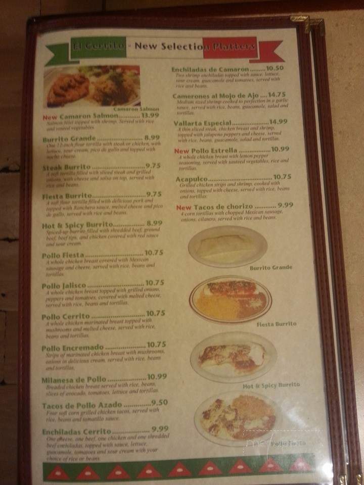 El Cerrito - Coldwater, MI menu_pic